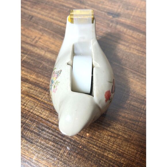 Takahashi San Francisco Bird Butterfly Design Tape Dispenser Japan Vintage Art - Picture 6 of 7